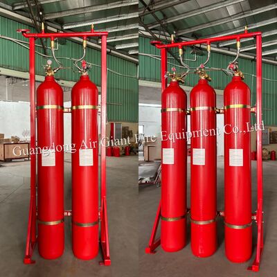 Qualidade  Network Type IG55 Inert Gas Fire Suppression System with 150-300 Bar Operating Pressure -10-50°C Storage Temperature and Audible And Visual Alarm Fábrica