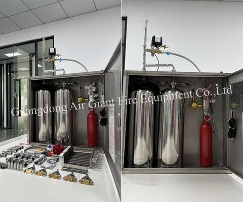 Qualidade  Wet Chemical Kitchen Fire Extinguishing System Single And Double Bottle Group Fábrica