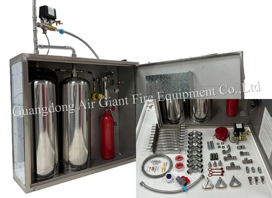 Qualidade  Double Bottles Automatic Protection Restaurant Fire Suppression System Fábrica