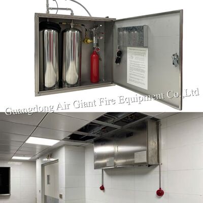 Qualidade  Double Bottles Commercial Kitchen Hood Fire Suppression System For Grease Ducts Fábrica