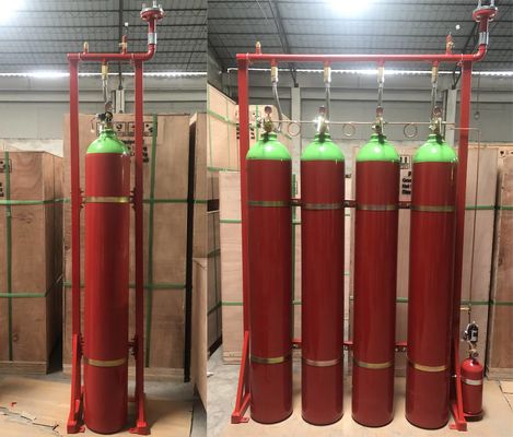 Extintor incluido do sistema de supressão do fogo do gás da inundação IG55 Argonite