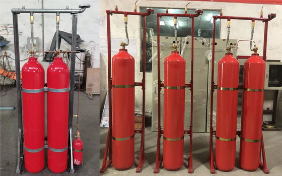 O sistema de supressão 70Ltr do fogo do CO2 fixou o sistema extinguindo 42kg do CO2