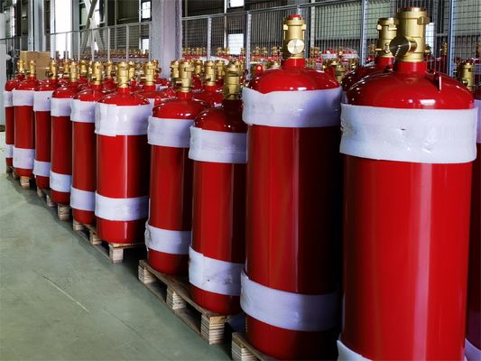 Sistema de extintor de incêndio HFC227ea ecológico sem resíduos na sala UPS