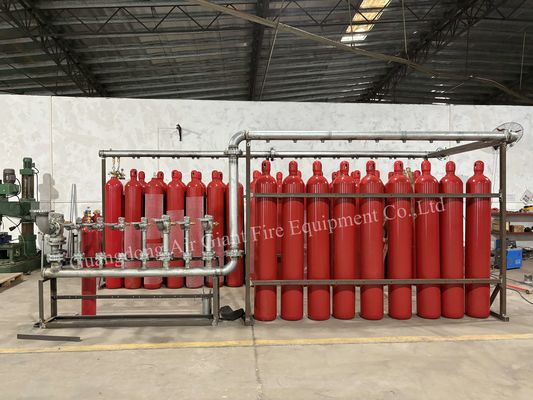 Sistema de extinção de incêndio para protecção contra incêndio de argonito IG55