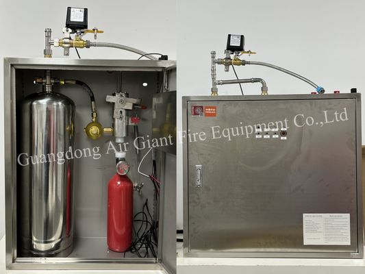 Equipamento de extinção de incêndio de cozinha de indução eletromagnética totalmente automática
