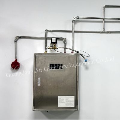 Sistema de supressão de incêndio químico húmido de cozinha com capacidade de enchimento de reagente de 12L