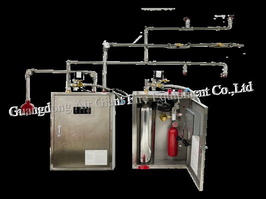 Sistema de supressão de incêndio de cozinha comercial para incêndios de óleo comestível